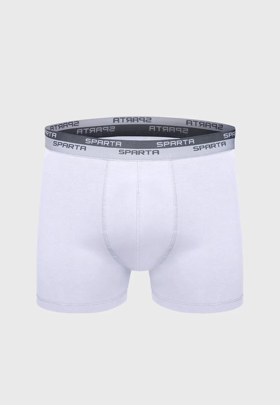 CUECA BOXER ALGODÃO COM ELASTANO COTTON BRANCO