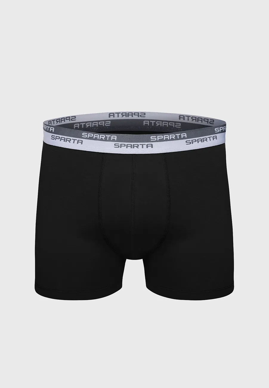 CUECA BOXER ALGODÃO COM ELASTANO COTTON PRETO