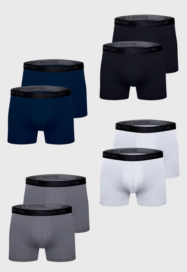 Kit 8 pçs Cueca Boxer Microfibra Básica | Sparta Underwear