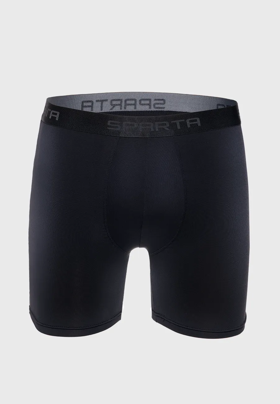 Cueca esportiva Preta Long Leg Microfibra Sparta