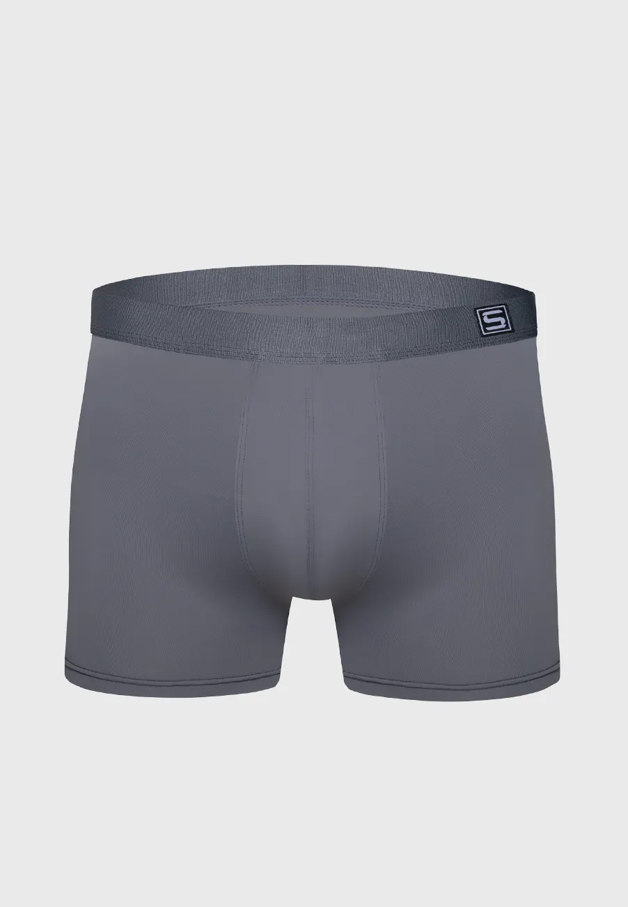 Cueca Grafite Lisa Boxer Microfibra Sparta